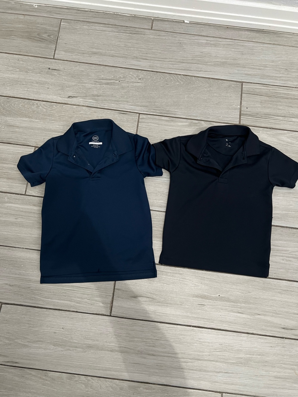 wonder nation Navy Blue Boys uniform collar Shirts size 4-5